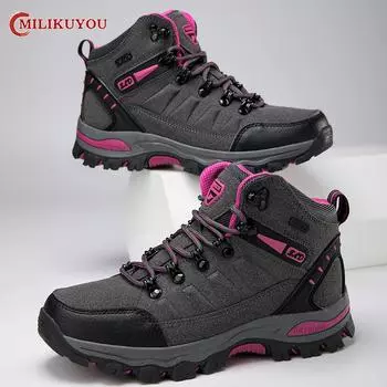 Кроссовки для походов женские, кроссовки для скалолазания на открытом воздухе, женские треккинговые ботинки, горные ботинки высшего качества, зимние ботинки 35