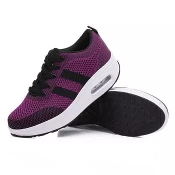 Кроссовки для путешествий Fly-Woven Mesh Rocking Shoes Женская обувь Air Cushion Shoes Женская 35