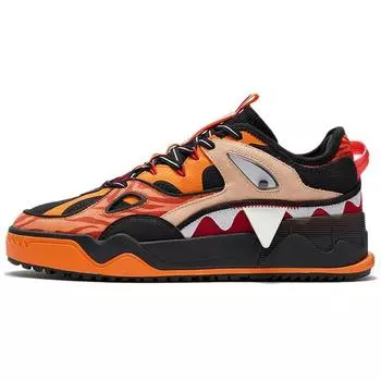 Кроссовки для скейтбординга Li Ning CF Flash Star Retro Casual Low-God, ограниченный тираж, мужские кроссовки для скейтбординга, черные, оранжевые, AGCS131-1 40