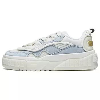 Кроссовки для скейтбординга Li Ning Disney X 001 Unblock Non-Slip Durable Low-Top, мужские, белые, синие AGCT091-1 42