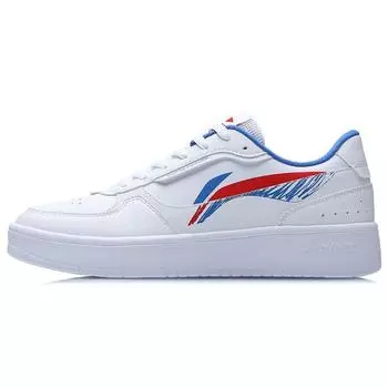 Кроссовки для скейтбординга Li Ning Doda Wraparound, нескользящие, водонепроницаемые, с низким верхом, мужские, белые, красные, синие AGCR197-1 39