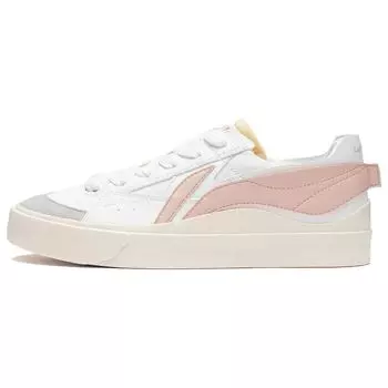 Кроссовки для скейтбординга Li Ning Mu Mu с нескользящей подошвой и амортизацией, женские, белые, розовые, AGCT162-2 40