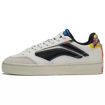 Кроссовки для скейтбординга Li Ning Pablo Ientile X Wei Wu 180 Low, мягкие, эластичные, нескользящие, амортизирующие, с низким верхом, мужские, белые, черные AECS037-1 45