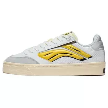 Кроссовки для скейтбординга Li Ning Wei Wu 180 Lo прочные дышащие с низким верхом женские кроссовки белые желтые серые AECT022-1 37