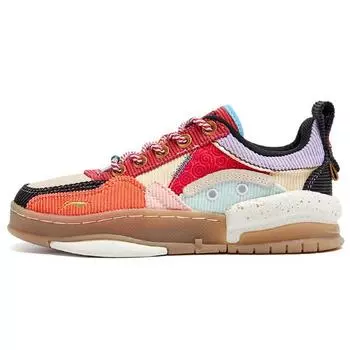 Кроссовки для скейтбординга Li Ning Wei Wu Zen Daily Progress из вельвета, теплые, нескользящие, износостойкие, легкие, с низким верхом, женские, красные, белые, черные AGCR258-1 40