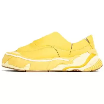 Кроссовки для скейтбординга Li Ning Wu Ji из кожи с амортизацией, нескользящие, износостойкие, с низким верхом, специальная серия, женские кроссовки для скейтбординга, желтые, AZGS168-1 36