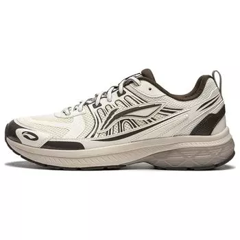 Кроссовки для спринта Li Ning Fuyiao 1.0 V3 легкие, высокоэластичные, амортизирующие, с низким верхом, мужские, белые, коричневые ARXU003-2 39