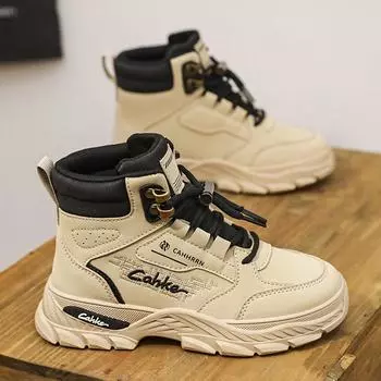 Кроссовки для тенниса для мальчиков и школьников, ботильоны для девочек, детская спортивная обувь для детей и подростков, походная обувь больших размеров EU:32 чёрный