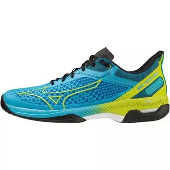 Кроссовки для тенниса Wave Exceed TOUR 5 AC All Court Club Activities Lightweight Game Court Soft Light см 2E [Mizuno] Синий/Желтый/Черный 23.0