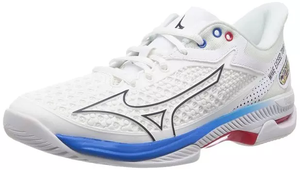 Кроссовки для тенниса Wave Exceed TOUR 5 AC All Court Club Activities Lightweight Game Court Soft Tennis Hard Tennis cm 2E [Mizuno] Белый/Темно-синий/Синий 29.0