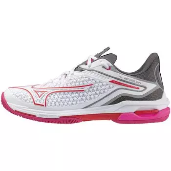Кроссовки для тенниса Wave Exceed Tour 6 AC All Court Club Activities Lightweight Game Court Soft Белый x Розовый x Красный см E [Mizuno] 22,5