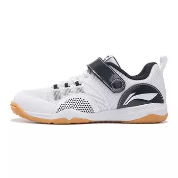 Кроссовки для тренировок по настольному теннису Li Ning You Ren Velcro, детские, черные, белые APTS006-2 31.5