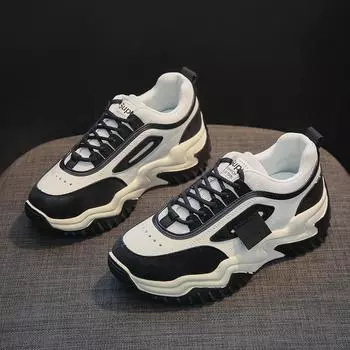 Кроссовки для женщин 2022 года, новая модная спортивная обувь на платформе, повседневные удобные кроссовки для бега 35 чёрный