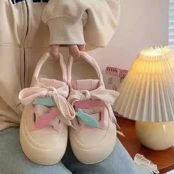 Кроссовки для женщин, дышащие, модные, 2024, новые, кроссовки на платформе, женская, сетчатая, со шнуровкой, женская обувь, женская обувь 35 белый