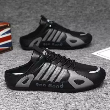 Кроссовки Doudou с мягкой подошвой, мужские, 2024, новые, дышащие, кожаные, повседневная обувь в корейском стиле, обувь для вождения на плоской подошве 39