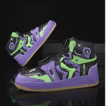 Кроссовки EVA Anime Limited Edition AJ High-Top для пар — мужская повседневная баскетбольная и спортивная обувь 36