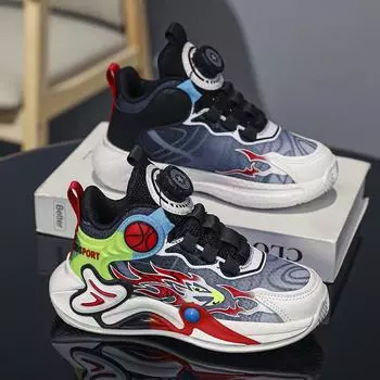 Кроссовки Fashiona Kids, нескользящие, износостойкие, высокие, спортивные, мягкие, дышащие, повседневные туфли для мальчиков и девочек EU31 королевский синий