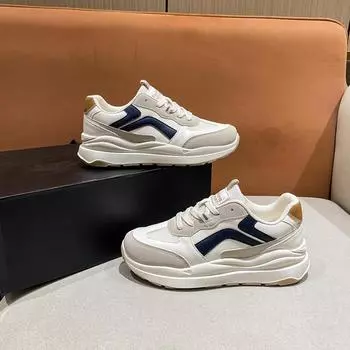 Кроссовки Forrest Gump Shoes Shoes Весна и осень Ins Универсальная мягкая подошва Новые повседневные кроссовки для бега Новые папины туфли 35 синий