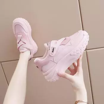 Кроссовки Forrest Gump женские, новые, на платформе, папины туфли, модные, легкие и нескользящие, спортивные, повседневные кроссовки NK 35 розовый