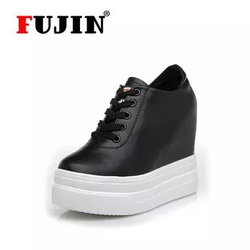Кроссовки Fujin, женская обувь на платформе, женские кроссовки на шнуровке, женская вулканизированная обувь, женские кроссовки, обувь для папы 34 белый