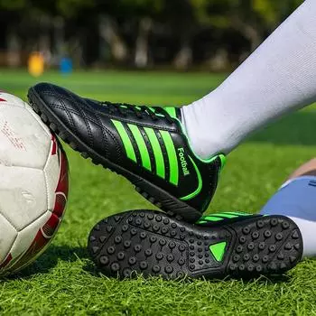 Кроссовки Футбольные бутсы Для тренировок на открытом воздухе Футбольные бутсы Мужчины Женщины Профессиональные футбольные бутсы Нескользящая детская спортивная обувь по мини-футболу 32 чёрный