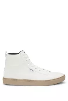 Кроссовки Grain Faux Leather High Cut 40 White [HUGO] Мужские белый