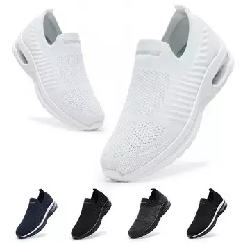 Кроссовки Hanani для мужчин и медсестры с воздушной подушкой, для бега, повседневные, спортивные, для ходьбы, повседневные, для пары, воздушные, спортивные, толстые, ультра-размера, женские, обувь слипоны, обувь, белый