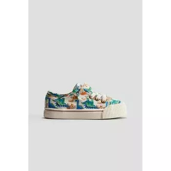 Кроссовки HM Cotton Canvas Light Beige Dinosaur