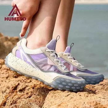 Кроссовки HUMTTO, женские летние туфли на плоской подошве, роскошные дизайнерские черные повседневные женские туфли, дышащие кроссовки для бега 36 фиолетовый/белый