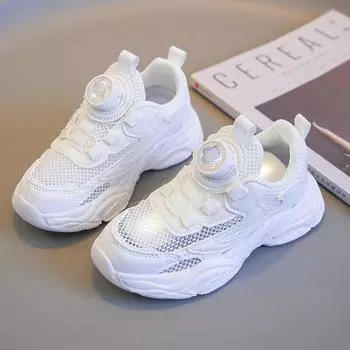 Кроссовки из дышащей сетки для мальчиков и девочек 27 белый