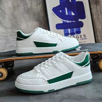 Кроссовки из искусственной кожи, летние, пластиковые, однотонные, для взрослых, повседневные, повседневные, кроссовки, цена 39