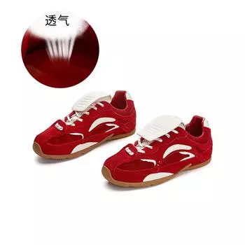 Кроссовки из натуральной кожи для женщин, весна 2025, немецкие кроссовки на платформе в стиле ретро для женщин Forrest Gump, подходящие по цвету, флип-кеды, маленькие белые 35