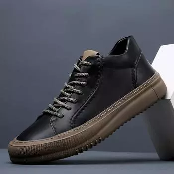 Кроссовки из натуральной кожи, классические повседневные роскошные мужские туфли в стиле ретро, уличные туфли высокого качества, новые мужские туфли-оксфорды на шнуровке для мужчин 6.5