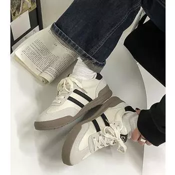 Кроссовки из натуральной кожи в стиле ретро для женщин, весна-лето, новые универсальные дышащие кроссовки с мягкой подошвой для скейтбординга, повседневные кроссовки 35