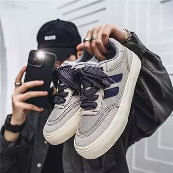 Кроссовки из парусины, новые повседневные туфли, мужская спортивная обувь для отдыха на открытом воздухе, на толстой подошве, удобные дышащие вулканизированные туфли для студентов 39