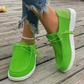 Кроссовки из парусины, женская повседневная обувь, осень 2024, новые женские кроссовки на плоской подошве со шнуровкой 36 жёлтый