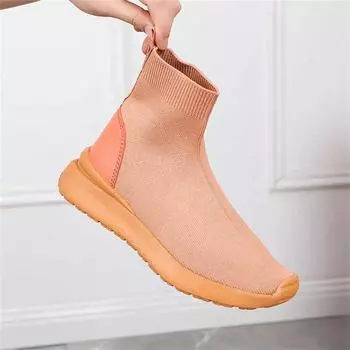 Кроссовки из трикотажной ткани с высоким вырезом, новинка среди женских сапог, обувь класса люкс для женщин, спортивные предложения, цена, выбор специального назначения 35