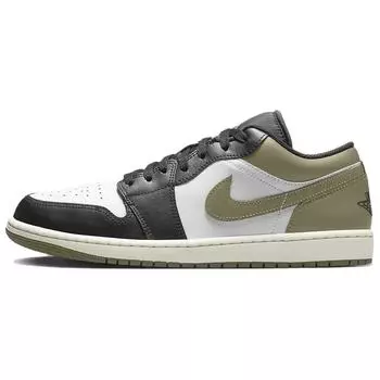 Кроссовки Jordan 1 Low Black Toe Medium Olive(553558-092) 44.5