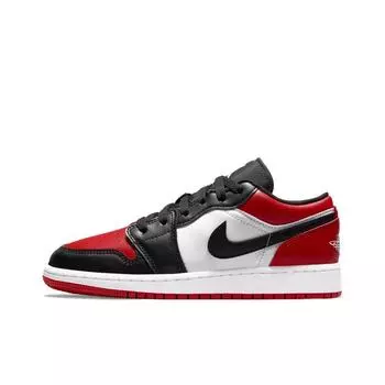 кроссовки Jordan 1 Low Bred Toe (GS) 553560-612