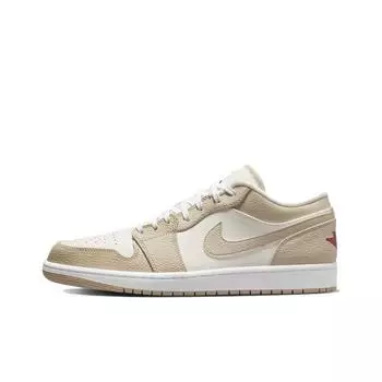 кроссовки Jordan 1 Low SE Sail Rattan University Red FB7168-121