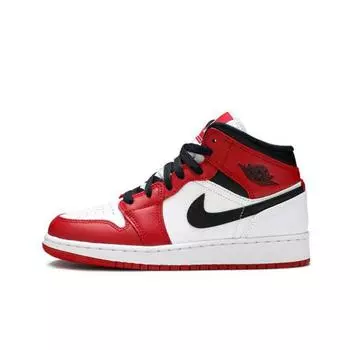 кроссовки Jordan 1 Mid Chicago Gym Red (GS) 554725-173