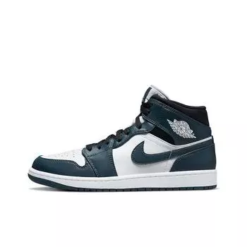 кроссовки Jordan 1 Mid Dark Teal 554724-411