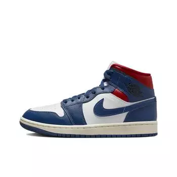 кроссовки Jordan 1 Mid French Blue Gym Red (Women s) BQ6472-146