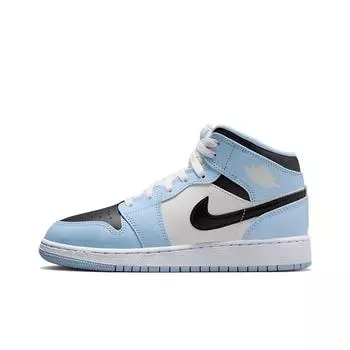 кроссовки Jordan 1 Mid Ice Blue (2022) (GS) 555112-401