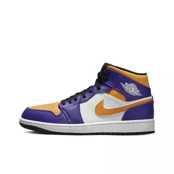 кроссовки Jordan 1 Mid Lakers DQ8426-517