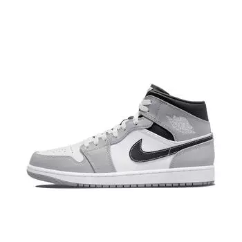 кроссовки Jordan 1 Mid Light Smoke Grey Anthracite 554724-078
