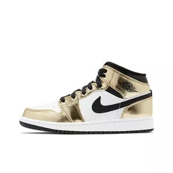 кроссовки Jordan 1 Mid Metallic Gold (GS) DC1420-700