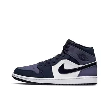 кроссовки Jordan 1 Mid Obsidian Sanded Purple 554724-445