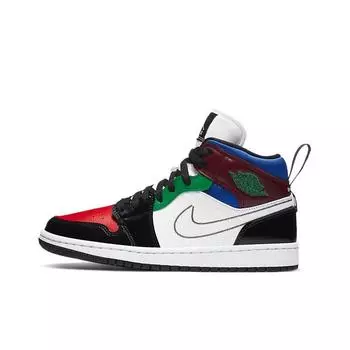 кроссовки Jordan 1 Mid SE Black White Multi-Color (W) DB5454-001