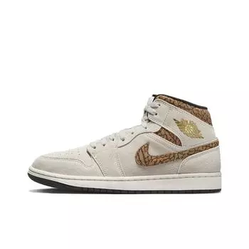 кроссовки Jordan 1 Mid SE Brown Elephant DZ4129-102